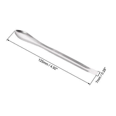 uxcell Micro Scoop 125mm Stainless Steel Reagent Sampling Lab Spoon Spatulas for Laboratory 5Pcs...