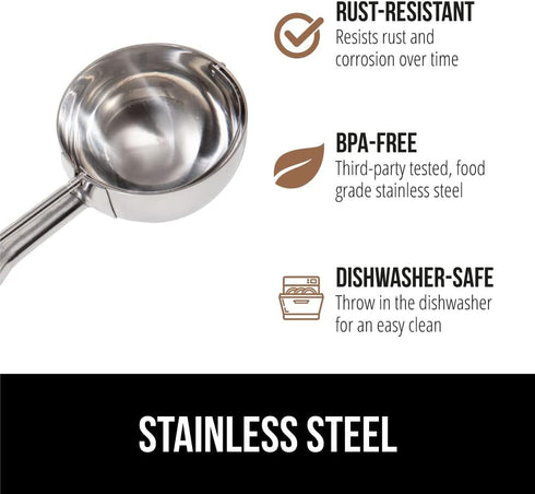 GORILLA GRIP Stainless Steel Cookie Scoop for Baking, 2 TBSP, Multipurpose Melon Baller, Meatball Spring Scoops, Perfect Portion Sizes, Easy Food ...