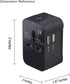 Premium Travel Adapter, Portable Universal All in One Worldwide Power Adapter, European Travel Plug Adapter, Power Converter Adapter, for AC Power...