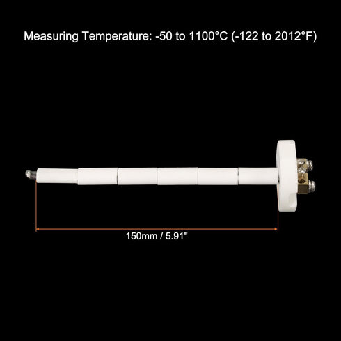 MECCANIXITY K Type Ceramic Kiln Furnace Probe Thermocouple Sensor for Muffle Furnace Oven, High Temperature -50 to 1100°C(-122 to 2012°F) 3x150mm...