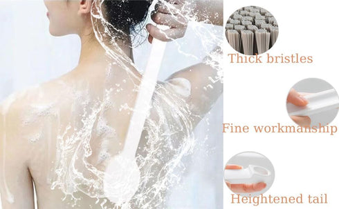 Body Brush,with Soft and Stiff Bristles,Shower Bath Brush Long Handle Gentle Back Skin Scrubber Exfoliate Massage Improve Blood Circulation,Body E...