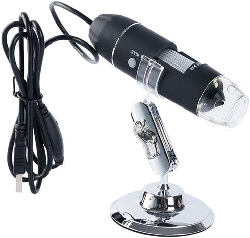 Meichoon 1600X Digital Flexible Microscope Electronic Handheld Mini USB Microscope Magnification Camera with 8 LED HD Lights,Compatible with Windo...