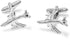 Airplane Plane Commercial Jet Jetliner Pilot Military Pair Cufflinks in a Presentation Gift Box & Polishing Cloth...