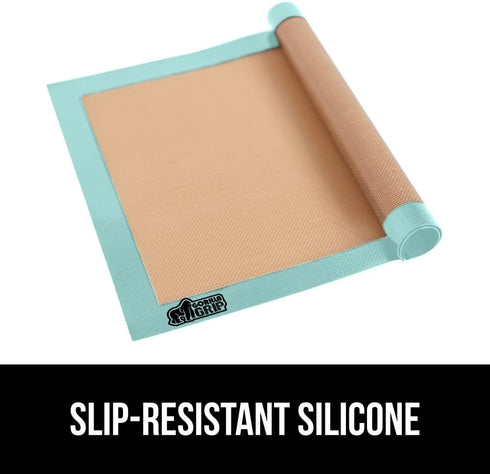 Gorilla Grip BPA-Free Reusable Silicone Baking Mat, 2 Pack, Nonstick Liner for Oven Cookie Sheets, Heat Resistant, No Oil Greasing Needed, Easy to...