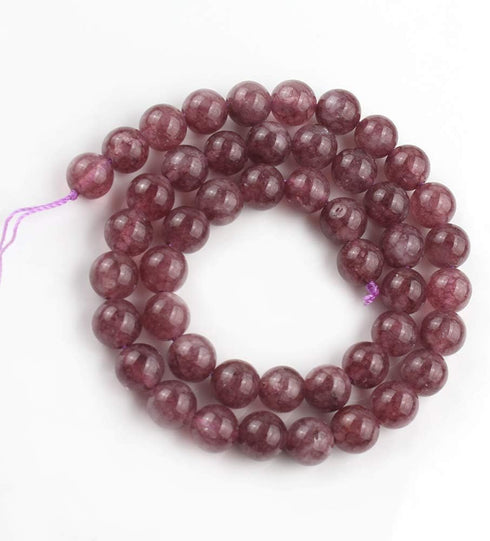 Yochus 10mm Lepidolite Round Loose Beads Natural Stone Beads for Jewelry Making...