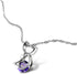 H&Beautimer Italian 925 Sterling Silver Necklace For Women's AAAAA CZ Purple Zircon Pendant Wave Chain 41+5CM Party Jewelry-Cute Cat...