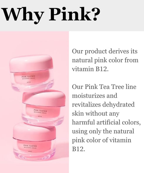 aplin Pink Tea Tree Intensive Cream - 50g/1.7 Oz, CICA, Allantoin, Korean Skin Care, Moisturizing, Hydrating...