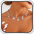 EARENT Sparkly Crystal Choker Necklace Silver Letter Pendant Necklaces Chain Glitter Rhinestone Jewerly Party Accessoriesfor Women (ANGEL)...