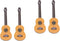 Healifty Base Guitar 4PCS Wooden Miniature Guitar Dollhouse Mini Musical Instrument Photo Props Doll House Model Home Decor...