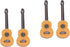 Healifty Base Guitar 4PCS Wooden Miniature Guitar Dollhouse Mini Musical Instrument Photo Props Doll House Model Home Decor...