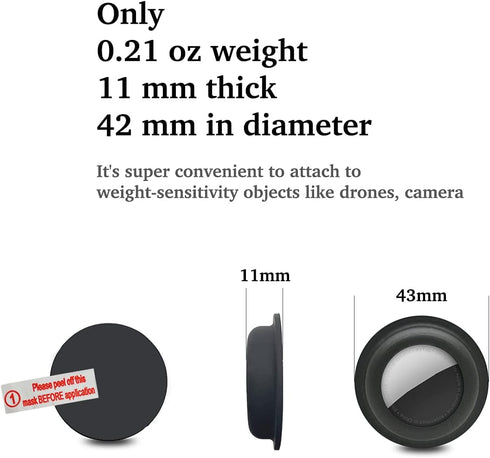 Xmada Self-Adhesive Silicone AirTag Case - 2 PCS Lightweight Sticky Case Stick On Remotes, Electronic Devices Compatible with The Apple AirTag 202...