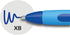 Schneider Slider Memo XB (Extra Broad) Ballpoint Pen, 1.4 mm, Light Blue Barrel, Assorted Ink Colors, Pack of 3 Pens: Black, Red, Blue (150293)...