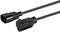Monoprice Desktop Computer Power Cord - IEC 60320 C14 to NEMA 5-15R, 10 Amp, 1250 Watt, 125 Volt, 18AWG, 2 Feet, Black...