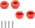 RCAWD 12mm Hex Wheels w Screw Pins 4pcs for 1/10 Slash 2WD Hex Wheel Hubs Adapter 58024, 58034, Short Course Race Truck Wheel Hex, 7mm 5.5mm Front...