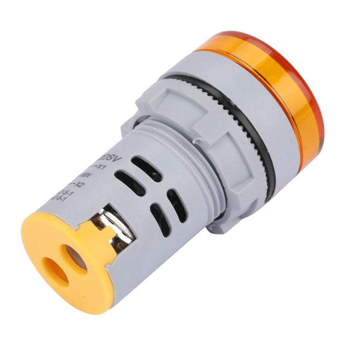 YWBL-WH DC Voltage Display Digital LED Display Voltmeter 6-100V Voltage Meter Monitor Round Lamp Tester Indicator Light Panel...