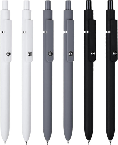 6pcs Gel Pens,0.5mm Fine Point Black Ink Pens With Smooth Wirting,Qucik Dry Pens For Journaling,Cute Nice Aesthetic Pens, Office School Supplies W...
