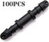 5mm (Dia) Double Barbed Hard Plastic Water Hose Straight Connector Fitting, Micro Drip Irrigation Systems Quick Connect Hose Sprinkler Adapters Fi...