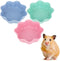3 Pcs Hamster Food Bowl Small Cute Shape Food Dish for Hamster Rat Mice and Other Small Animals (Pink, Green and Blue)...