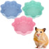 3 Pcs Hamster Food Bowl Small Cute Shape Food Dish for Hamster Rat Mice and Other Small Animals (Pink, Green and Blue)...
