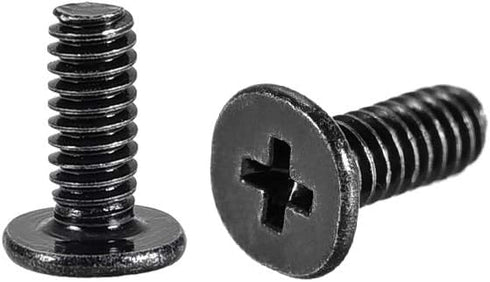 uxcell M2x6mm Phillips Screw Fastener Black 3.8mm Dia Screw Head for Laptop PC TV Fan Switch 100pcs...