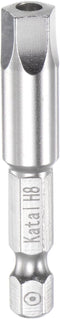 H8 Pentagon Screwdriver Bit 1/4" Hex Shank 2" Length Magnetic Security Screw Driver Power Tool...