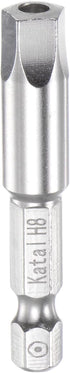 H8 Pentagon Screwdriver Bit 1/4" Hex Shank 2" Length Magnetic Security Screw Driver Power Tool...