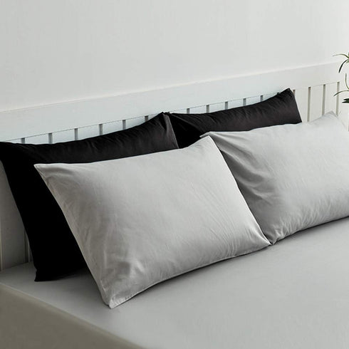 NTBAY King Pillowcase Set - 2 Pack Brushed Microfiber 20x36 Pillowcases - Soft, Wrinkle-Free, Fade-Resistant, Stain-Resistant, Black Pillowcases w...