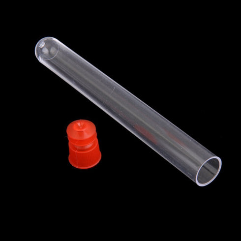 35ml Hard Plastic Test Tube with Cap, 20x153mm,Pack of 10...