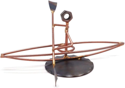 Kayak Collectible Handmade Metal Art Figurine, Desk Accessories, Trophy, Boss Gift, Office Décor, Water Craft...