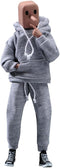 1/12 Scale Male Clothes,Men's Hoodie Pants Trousers Clothing for 6inch Male Action Figure Body Doll (Gray Color)...