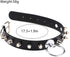 Punk Black Leather Choker Necklace PU Necklace Soft Goth Collar Adjustable Necklace Chains Dainty Accessory for Women...