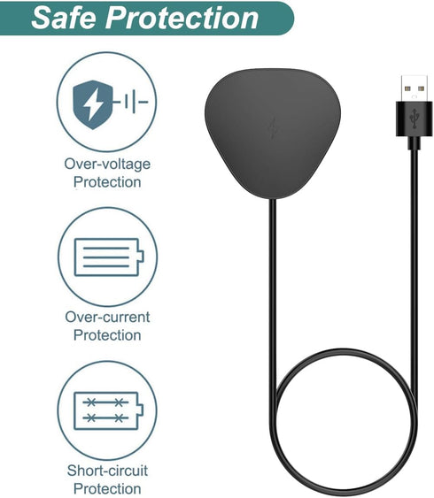 Wireless Charger for Sonos Roam, Magnetic Charging Base Dock with 4.9ft Cable Cord for Sonos Roam SL Bluetooth Speaker (Black)......