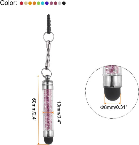 MECCANIXITY 11pcs Stylus Pen for Touch Screens Mini Crystal Diamond Capacitive Pens for Universal All Touchscreen Devices...