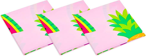 Sparkle and Bash Tablecloth for Two-tti Frutti 2nd Birthday Party Decorations (Pink, 54 x 108 in, 3 Pack)...