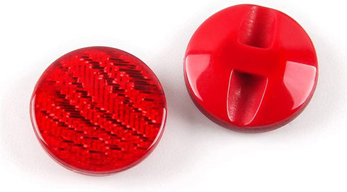 10 Pcs Round Resin Buttons Striped Buttons for Overcoat Sewing Accessories (Red, 21mm)...