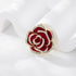 Crystal Rhinestone Red Flower Brooch Women's Camellia Pin Rhinestone Floral Brooch Ladies' Fashion Clothing Brooch Jewelry Accessory...