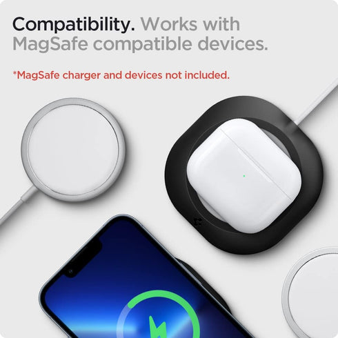 Spigen Mag Fit Designed for MagSafe Charger Pad Cover Case Compatible with iPhone 15, iPhone 14, iPhone 13, iPhone 12 Models, AirPod Pro, AirPod P...