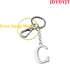 Keychain Initial Letter Key Chain Silver for Men Women Personalized Alphabet Monogram Keychain for Car Keys...