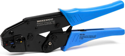 HS-30J Professional Insulated Wire Terminals Connectors Ratcheting Crimper Tool, Wire Crimp Tool, Crimping Pliers 20-10AWG(0.5-6mm²)...