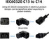 JSER IEC Male C14 to Up Direction Right Angled 90 Degree IEC Female C13 Power Extension Adapter 220V 10A Max...