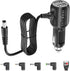 12V Car Charger with 5V Daul USB Ports and 5 Connectors for Radar Detector, LED Light Strip, Portable Air Pump, DVD Player, Monitor, Speaker, Brea...