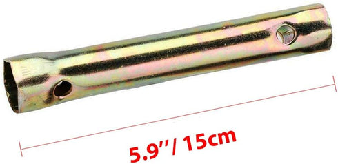 Pair of 16-18mm(5/8-45/64'') Double Ended 150mm(5-7/8") Length Motorcycle Ignition Spark Plug Spanner Deep Reach Socket Wrench Tool with TommyBar...