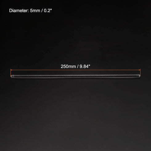 MECCANIXITY 3.3 Borosilicate Glass Stick 9.84" Length 5mm Dia Stir Rod Mixing Tools with Both Ends Round for Lab Kitchen Science 3Pcs...