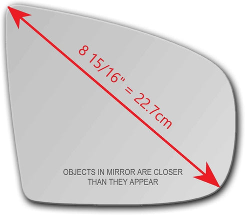 New Replacement Mirror Glass with Full Size Adhesive for 2007-13 BMW X5 / 2008-14 BMW X6 Passenger Side View Right RH...