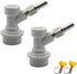 PERA Corny Keg Ball Lock Gas Disconnect MFL 1/4, Include 5/16 Swivel Nuts, 2 Free Worm Clamps for Homebrewing...