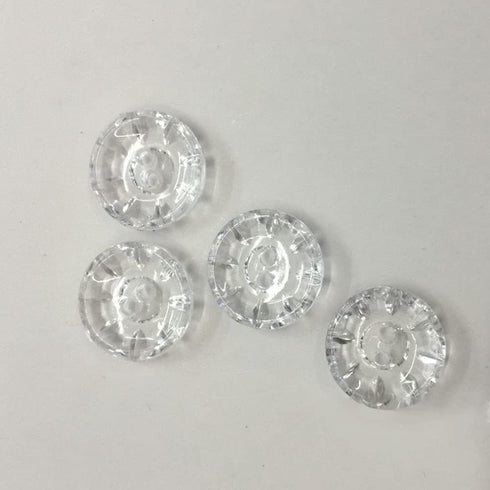 30 PCS Craft New Clear Flower Acrylic Buttons Sewing Craft 2 Holes Button for Clothes Decor (Clear, 15mm)...
