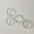 30 PCS Craft New Clear Flower Acrylic Buttons Sewing Craft 2 Holes Button for Clothes Decor (Clear, 15mm)...