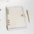 A5 6-Ring Clear PVC Binder Planner Cover Gold Rings Loose Leaf Notebook Binder Transparent Refillable Notebook Shell Protector (Clear PVC Style Go...