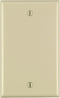Leviton 80714-I 1-Gang No Device Blank Wallplate, Standard Size, Thermoplastic Nylon, Box Mount, Ivory...