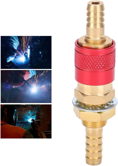 8mm Pair of Water Cooled & Gas Adapter Fitting Quick Connector Set for MIG TIG Welder Torch(Red)...